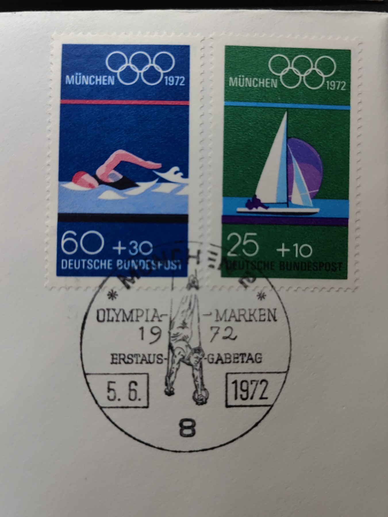 多国古典明信片、邮封、专场（拍卖）第②⑨场 西德1972年 第20届慕尼黑奥运会体育运动   4全