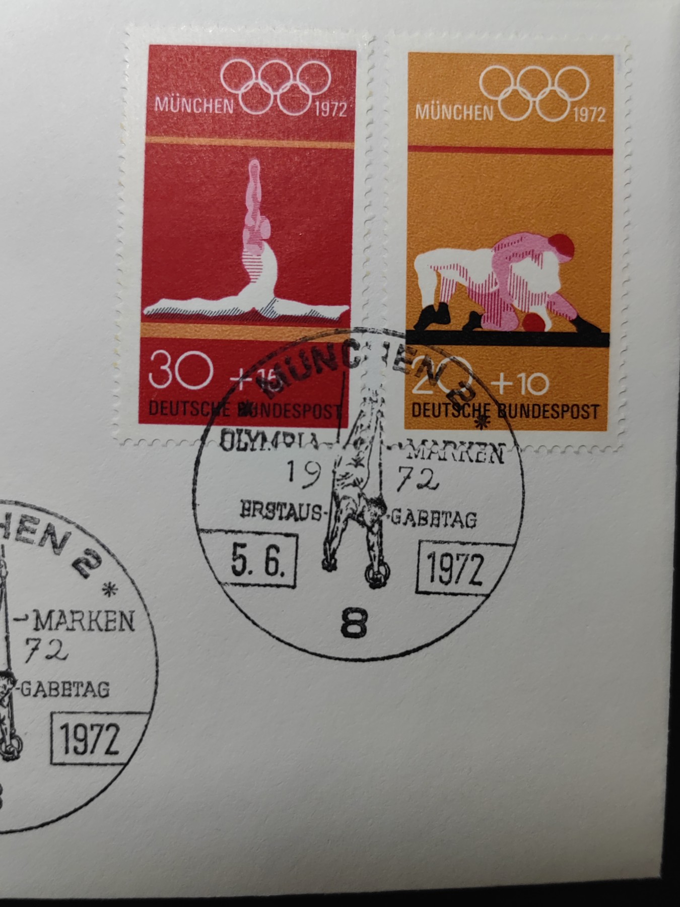 多国古典明信片、邮封、专场（拍卖）第②⑨场 西德1972年 第20届慕尼黑奥运会体育运动   4全