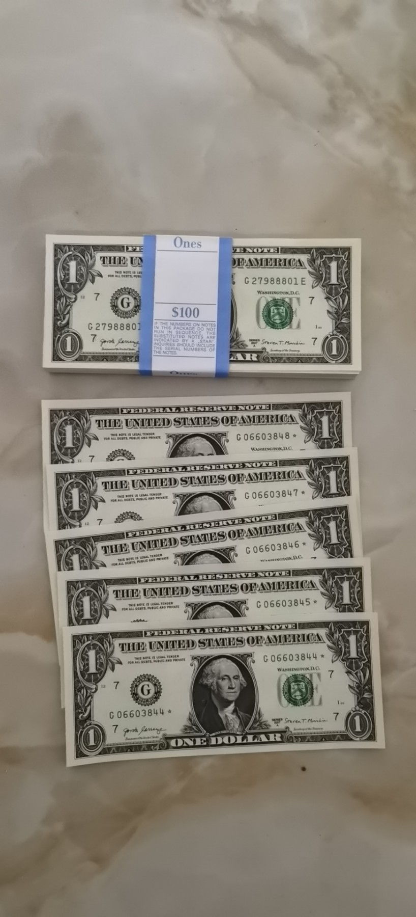 1美元刀货美国纸币1美金5个8 包顺丰- 钱币精品店- 钱币精品店- 麦稀奇