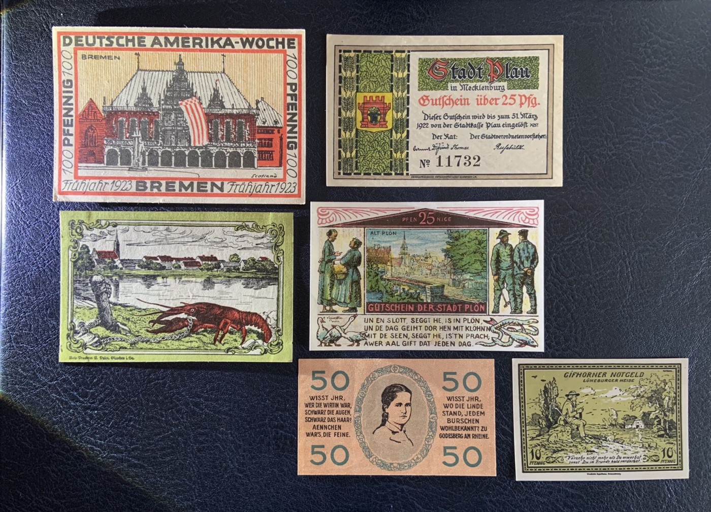 收藏联盟Quantum Auction 第303期拍卖  德国1923年紧急状态币一套 品相UNC 年代久远，可能存在轻微瑕疵，要求高者慎拍