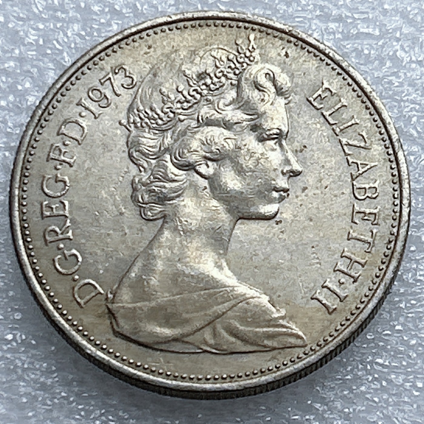 全场一元起拍 世界钱币散币专场 第37期 英国1973年大10便士硬币 英伦雄狮皇冠