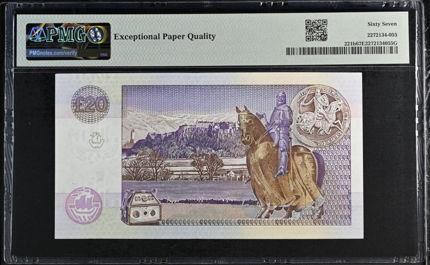 🌗乐淘淘纸币粉丝返利场 第28期 本店粉丝每拍订单返利五元！🌓 【F/AZ 878832】苏格兰1996年纸币 20镑 克莱斯戴尔银行 PMG67EPQ 季军分