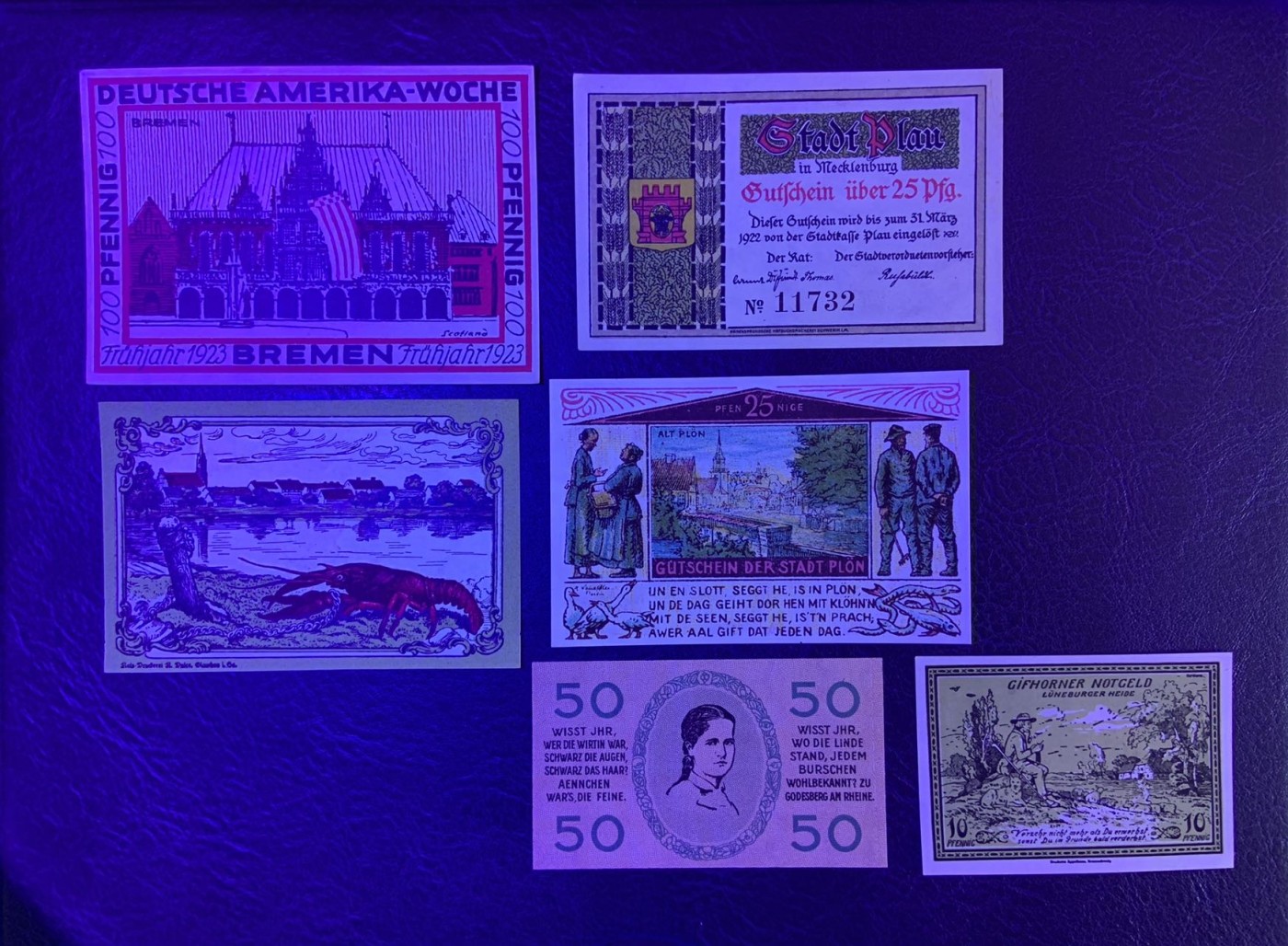 收藏联盟Quantum Auction 第303期拍卖  德国1923年紧急状态币一套 品相UNC 年代久远，可能存在轻微瑕疵，要求高者慎拍