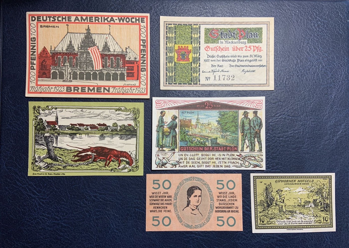 收藏联盟Quantum Auction 第303期拍卖  德国1923年紧急状态币一套 品相UNC 年代久远，可能存在轻微瑕疵，要求高者慎拍