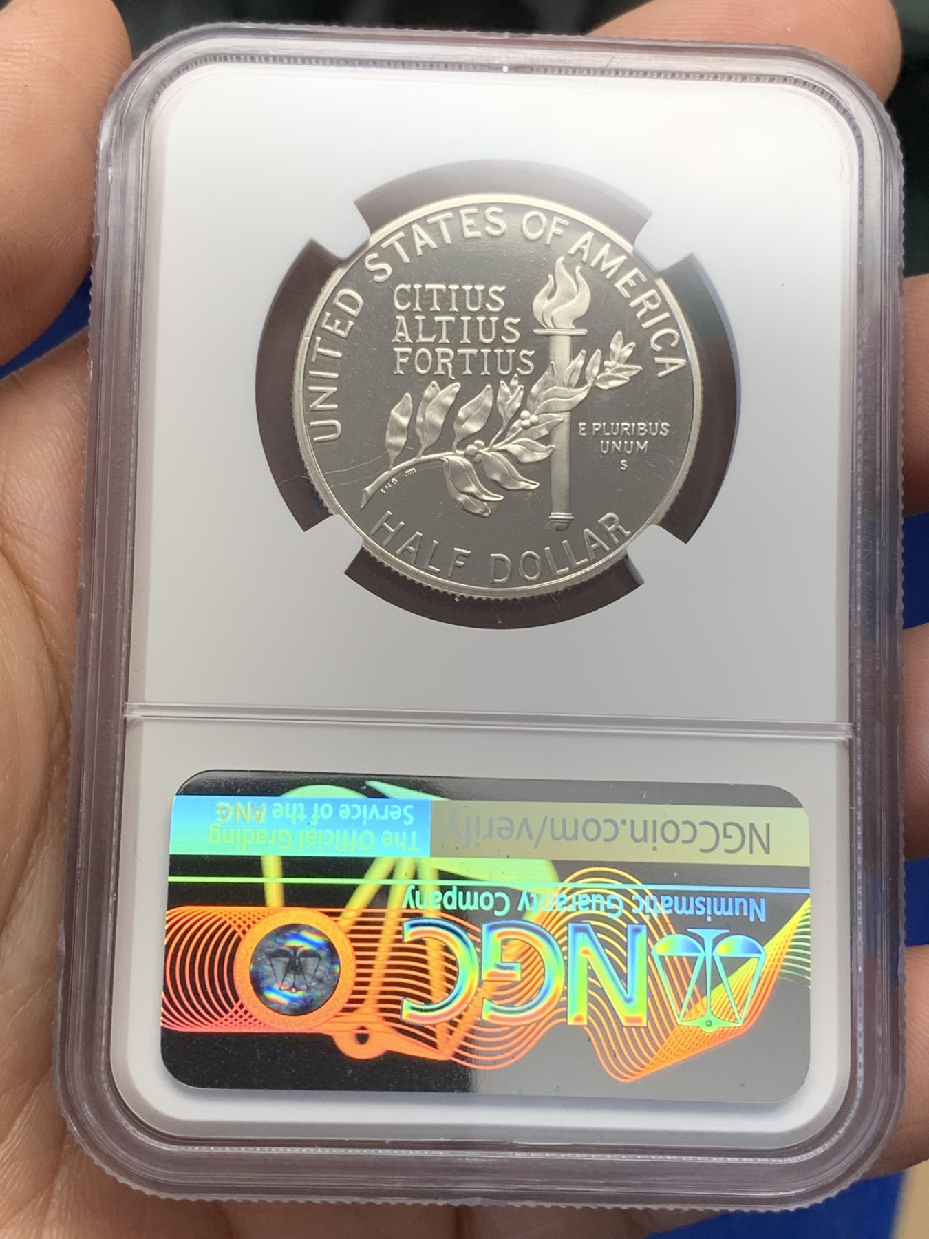 《竞宝斋》第215场-周日，周一 2场 (全场包邮) NGC PF69UC 美国1992年奥运精制半美元