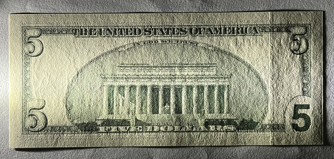 Chase Auction 第26期 - - 外钞、民国钞和人民币混合场！（临时有事，改到22号） 2006版 5美元 大头版 号码无4 德克萨斯州Fort Worth新印钞厂印刷