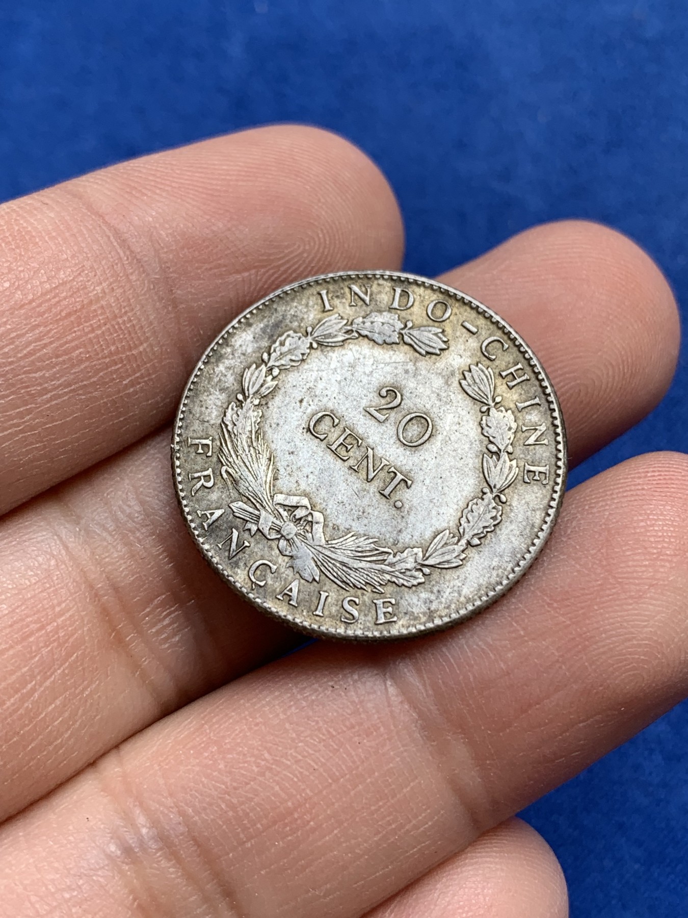 《竞宝斋》第215场-周日，周一 2场 (全场包邮) 法属印支1920年坐洋20分银币