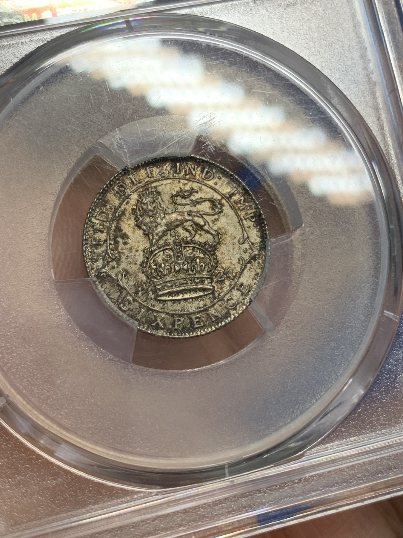 《竞宝斋》第215场-周日，周一 2场 (全场包邮) PCGS MS64 英国1924年乔五6便士银币