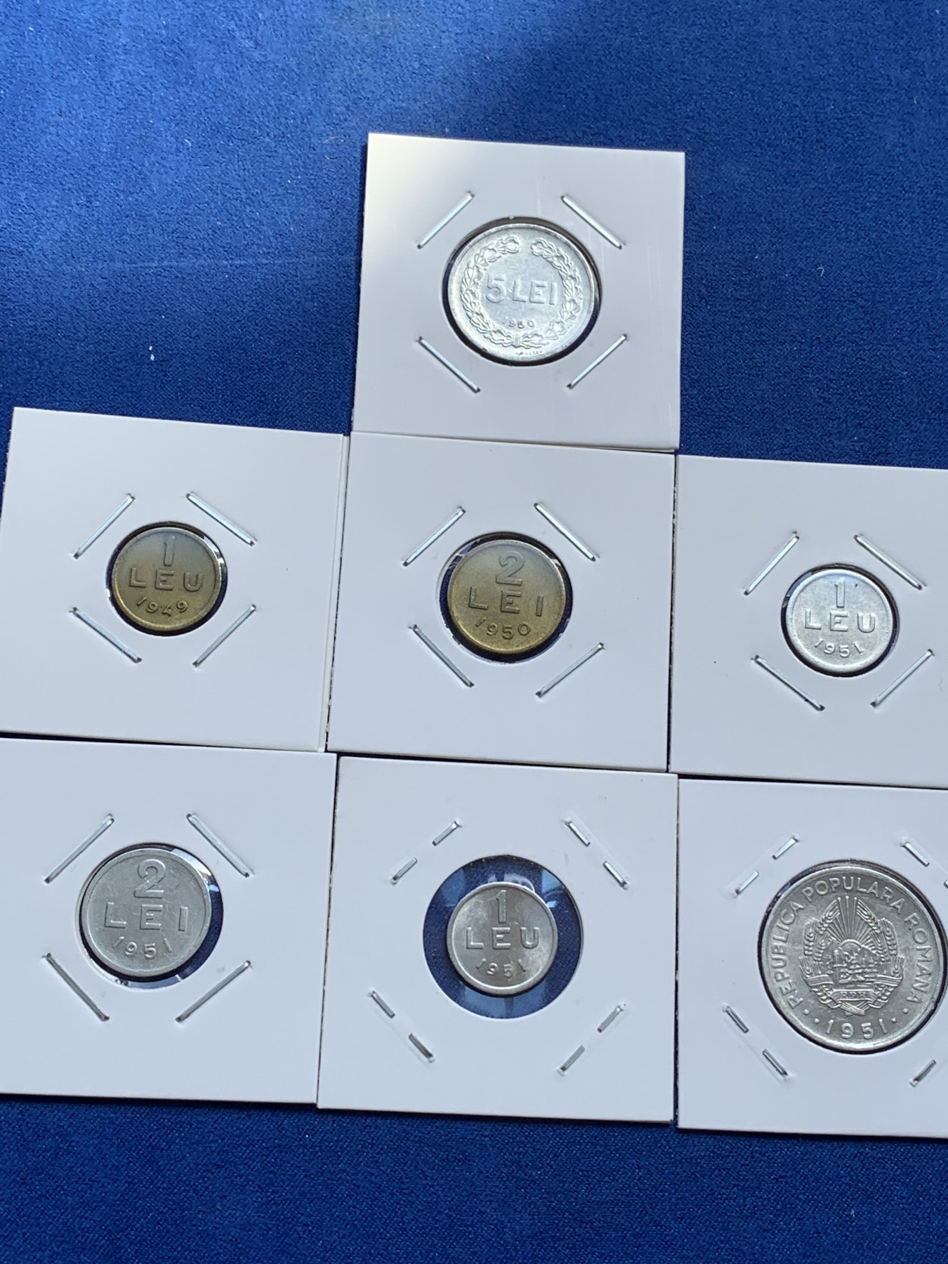 《竞宝斋》第215场-周日，周一 2场 (全场包邮) 7枚一组 罗马尼亚人民共和国早期裸币