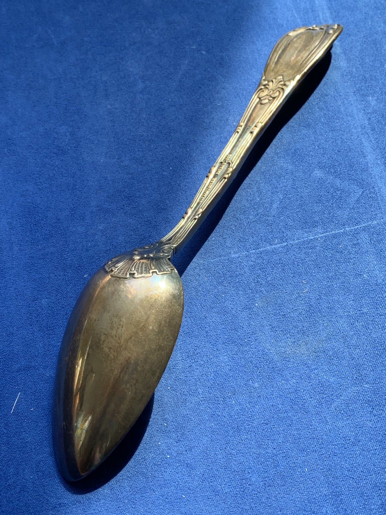 《竞宝斋》第215场-周日，周一 2场 (全场包邮) Tiffany蒂芙尼1889古董大勺 默认镀银 巨大规格21.8cm 94.6g