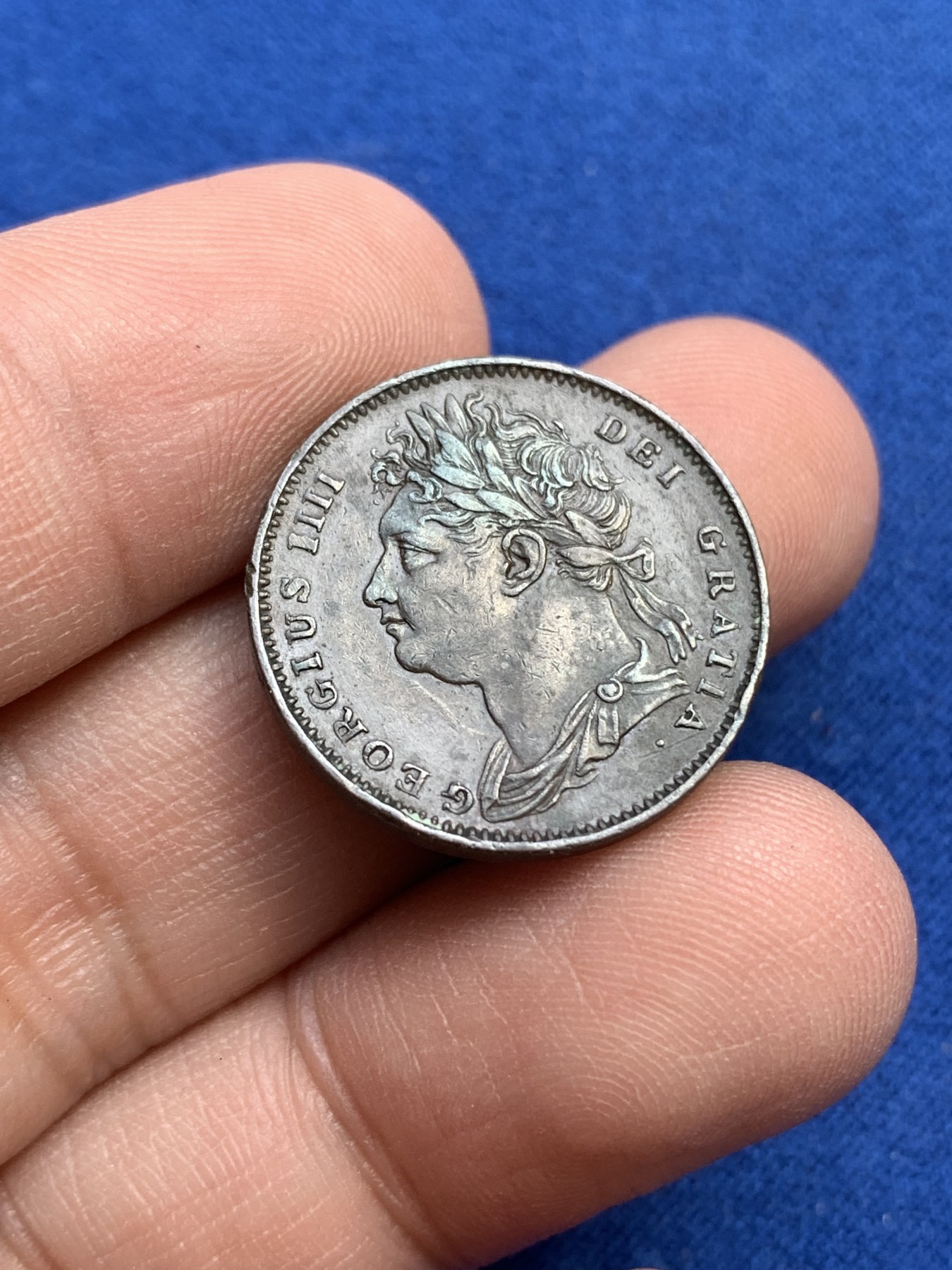 《竞宝斋》第215场-周日，周一 2场 (全场包邮) 英国 1821年 乔治四世 1法新铜币 高细节