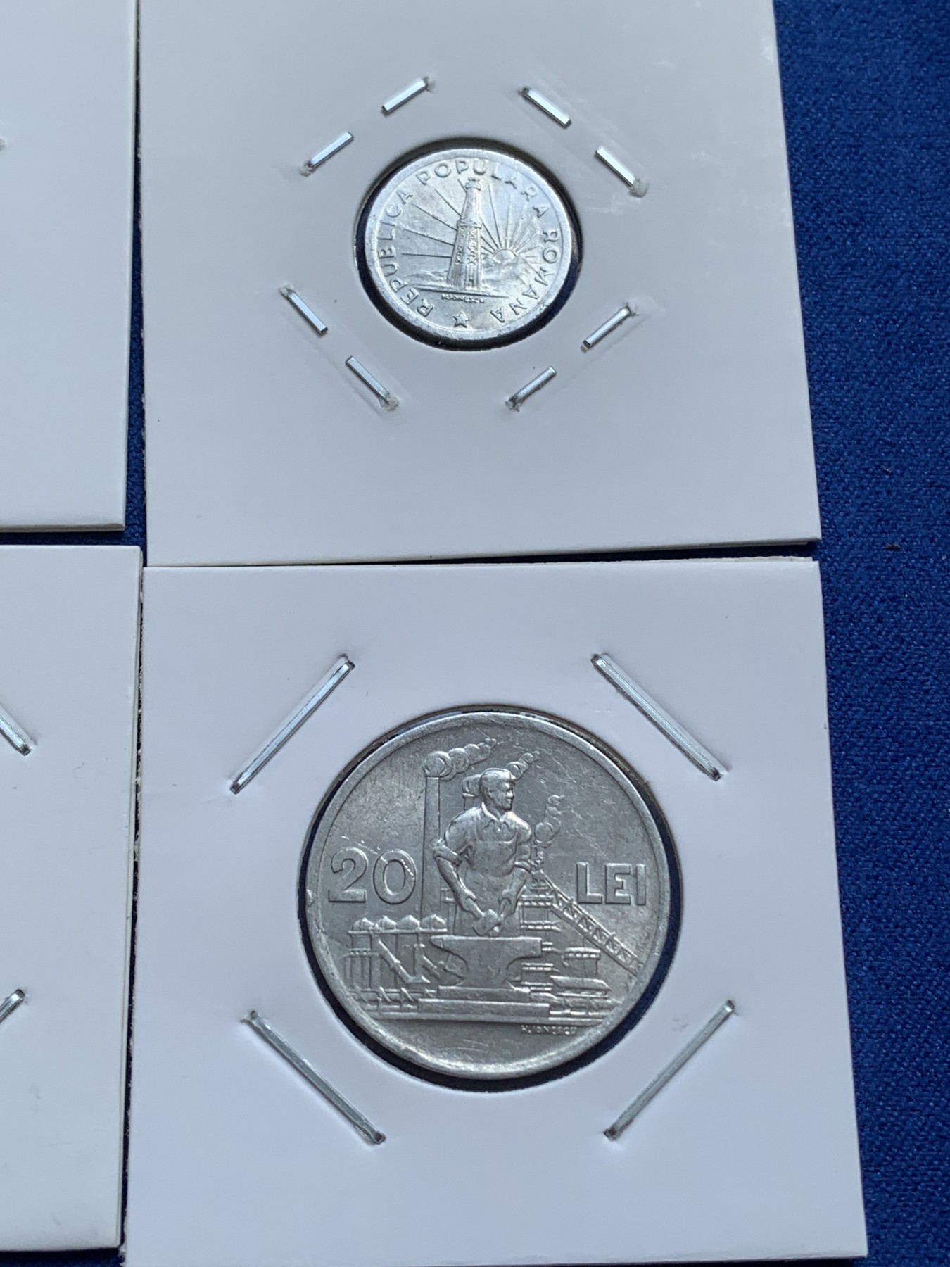 《竞宝斋》第215场-周日，周一 2场 (全场包邮) 7枚一组 罗马尼亚人民共和国早期裸币