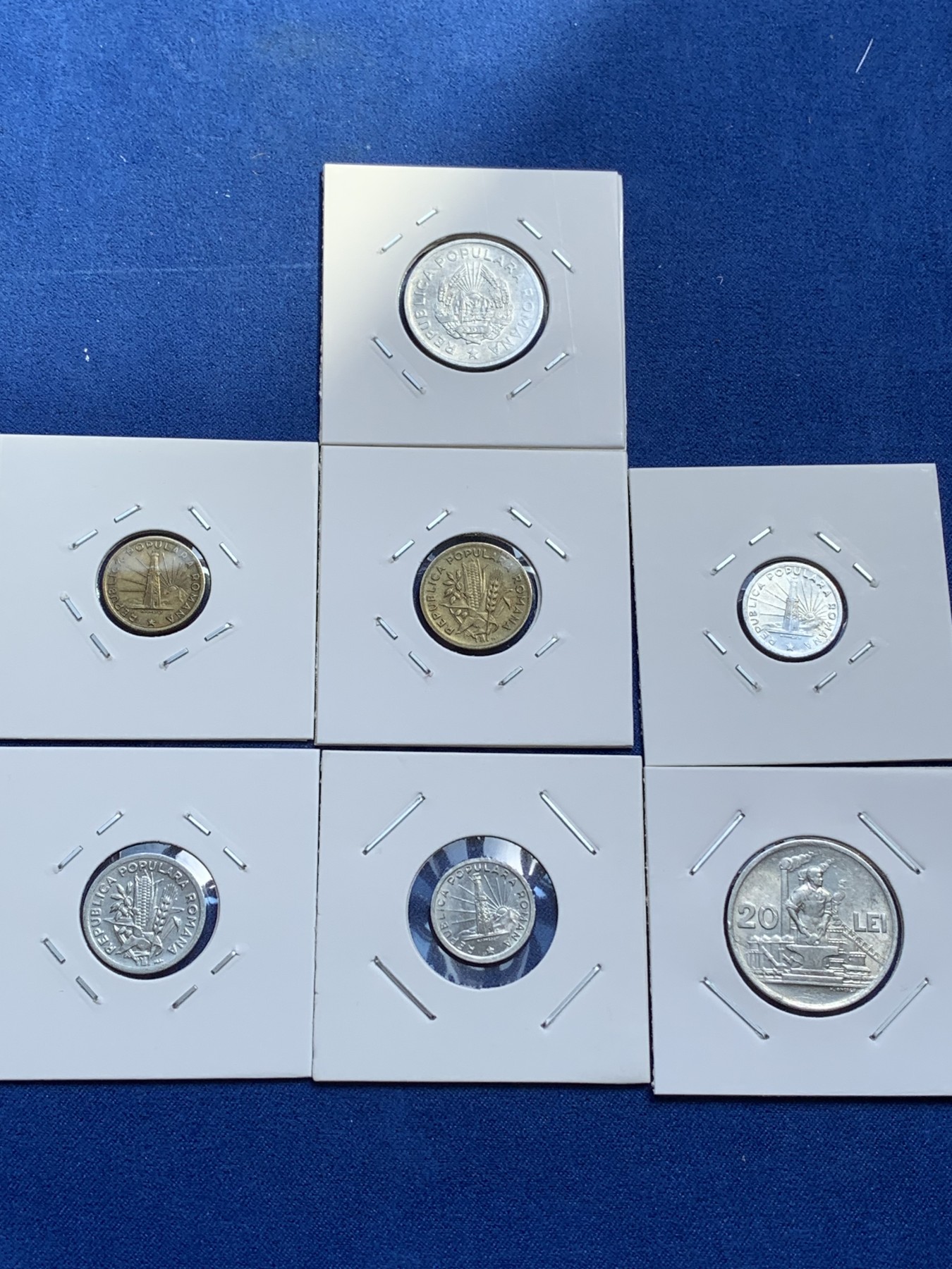 《竞宝斋》第215场-周日，周一 2场 (全场包邮) 7枚一组 罗马尼亚人民共和国早期裸币