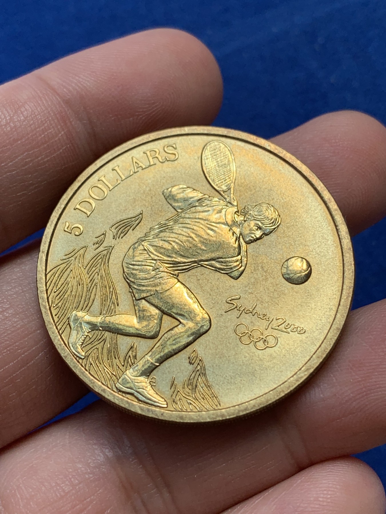 《竞宝斋》第215场-周日，周一 2场 (全场包邮) 澳大利亚 2000 悉尼奥运会  5奥元 纪念币