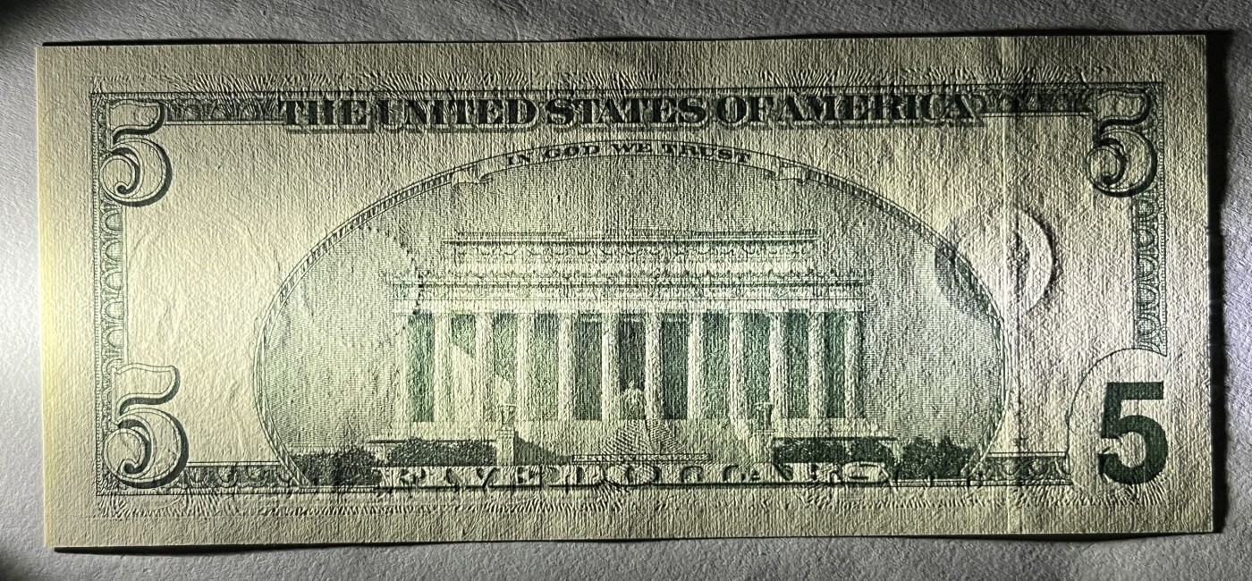 Chase Auction 第26期 - - 外钞、民国钞和人民币混合场！（临时有事，改到22号） 2003版 5美元 大头版 德克萨斯州Fort Worth新印钞厂印刷