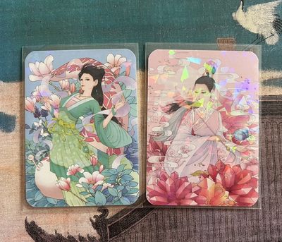 【北京钱博会拍卖周】小花瓣原创文创精品专场拍卖【第2期】 【小花瓣】药香系列 碎闪 两张 蛞蝓+粉色云母 特卡