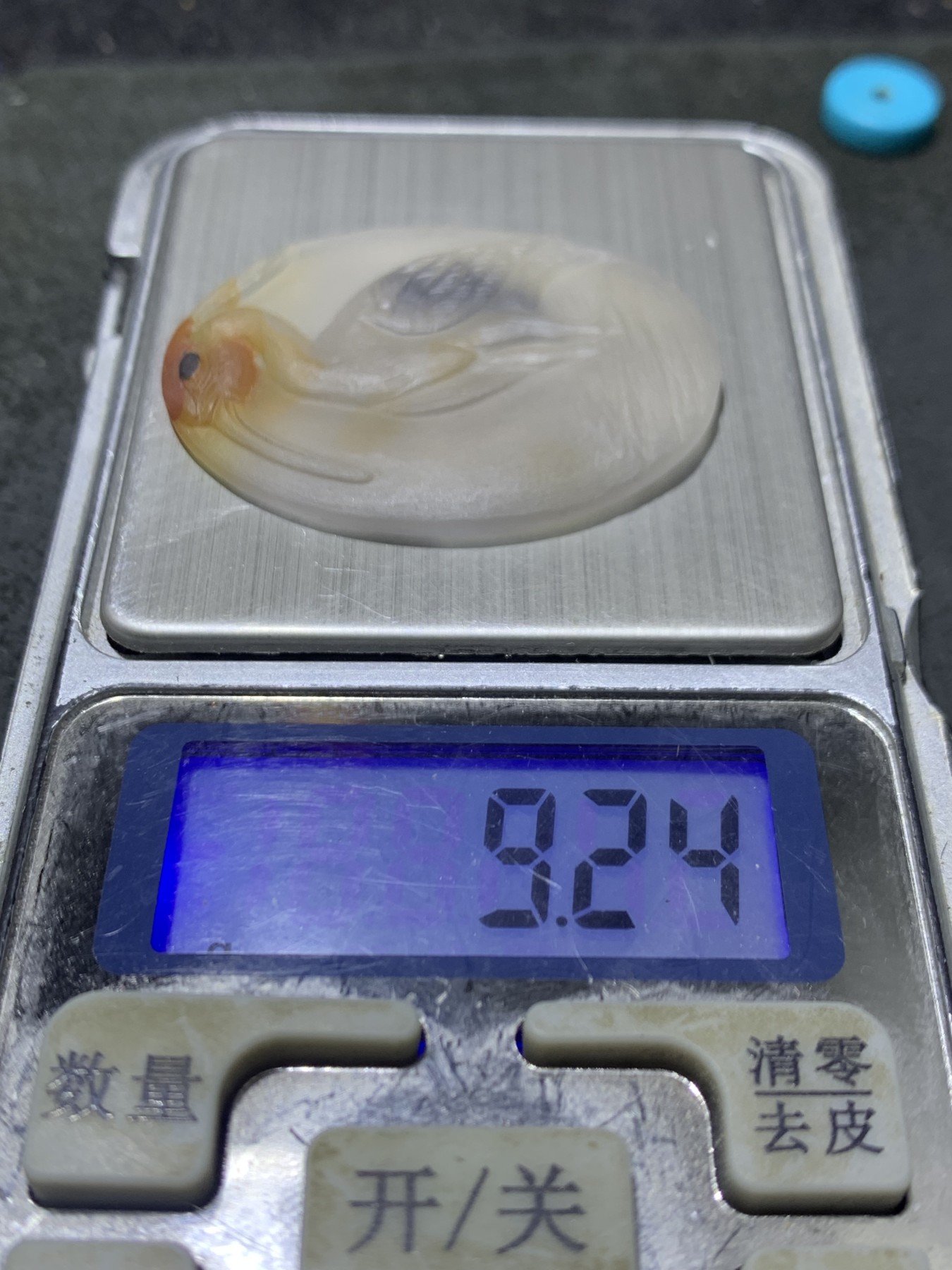 精美天然亚光高玉化巴西玛瑙手工俏色巧雕白鹭吊坠一个，