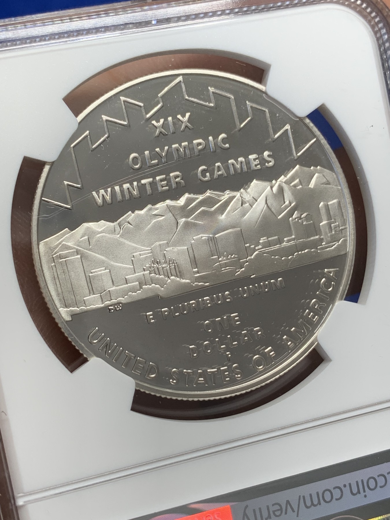 《竞宝斋》第215场-周日，周一 2场 (全场包邮) NGC PF69UC 美国2002年盐湖城冬奥会1美元精制大银币