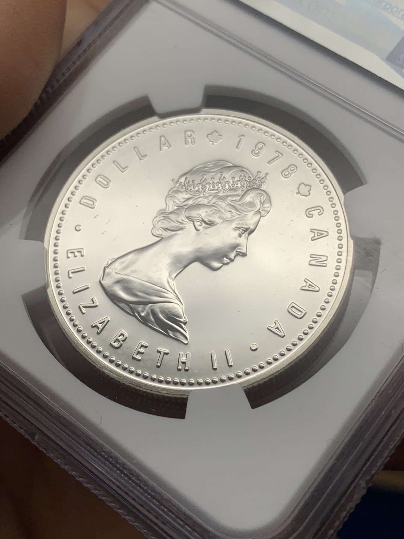 《竞宝斋》第215场-周日，周一 2场 (全场包邮) NGC SP69 加拿大1978年英联邦运动会1元银币