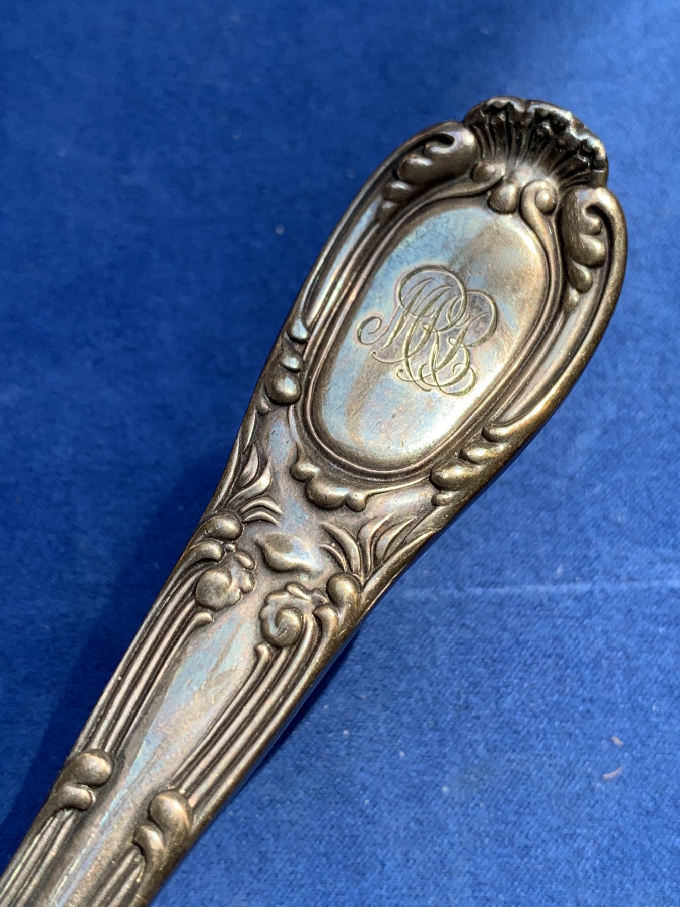 《竞宝斋》第215场-周日，周一 2场 (全场包邮) Tiffany蒂芙尼1889古董大勺 默认镀银 巨大规格21.8cm 94.6g