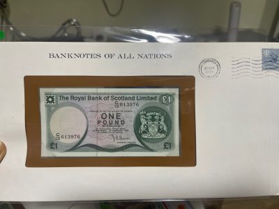 无4全新UNC苏格兰皇家银行1981年1镑 老版纸币收藏 - 无4全新UNC苏格兰皇家银行1981年1镑 老版纸币收藏