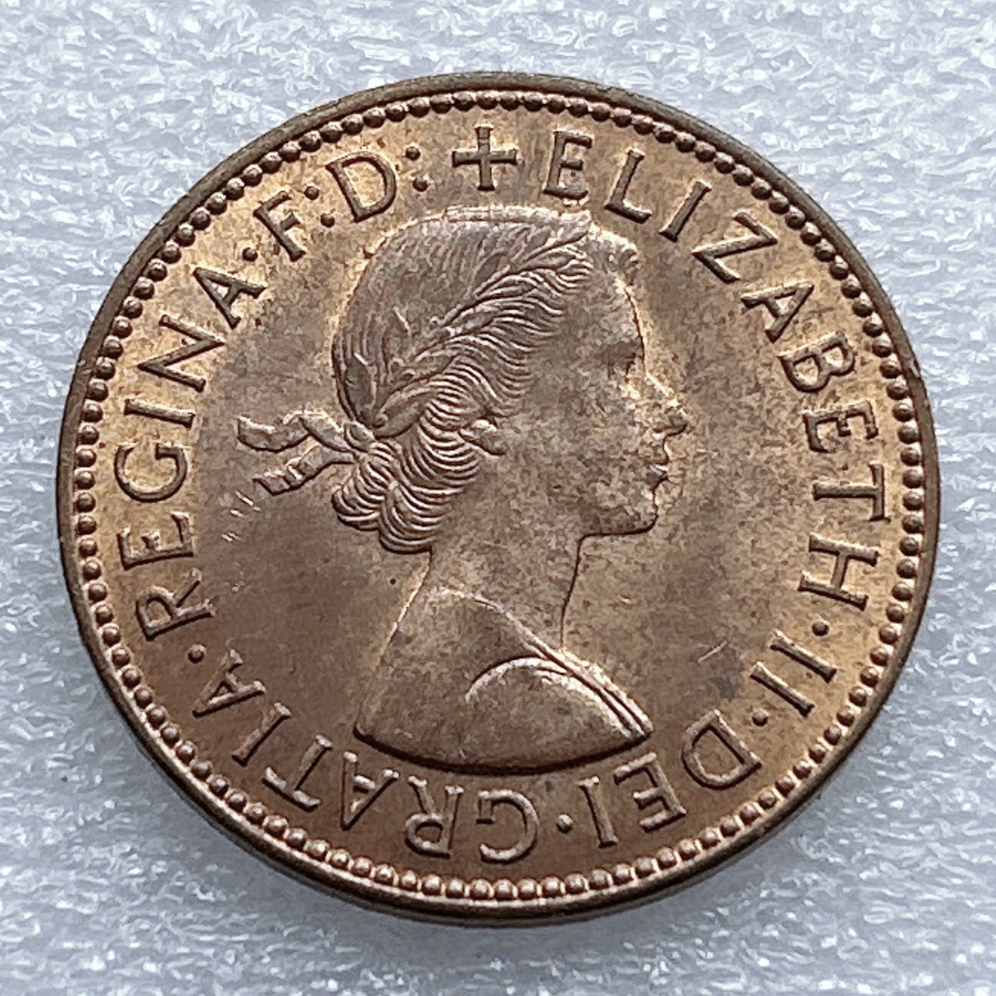 全场一元起拍 世界钱币散币专场 第37期 英国1966年半便士 一帆风顺 伊丽莎白二世女王铜币