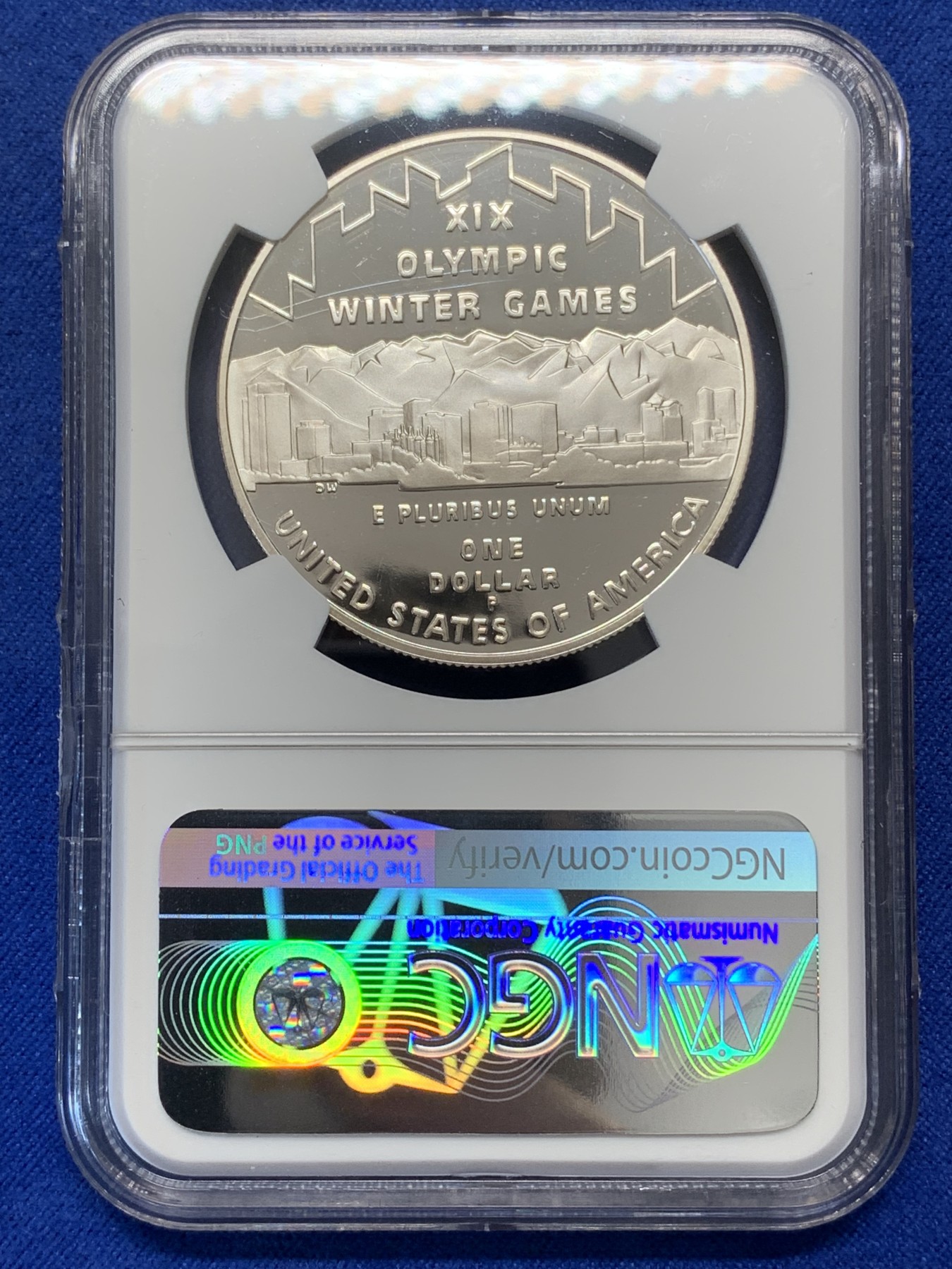 《竞宝斋》第215场-周日，周一 2场 (全场包邮) NGC PF69UC 美国2002年盐湖城冬奥会1美元精制大银币