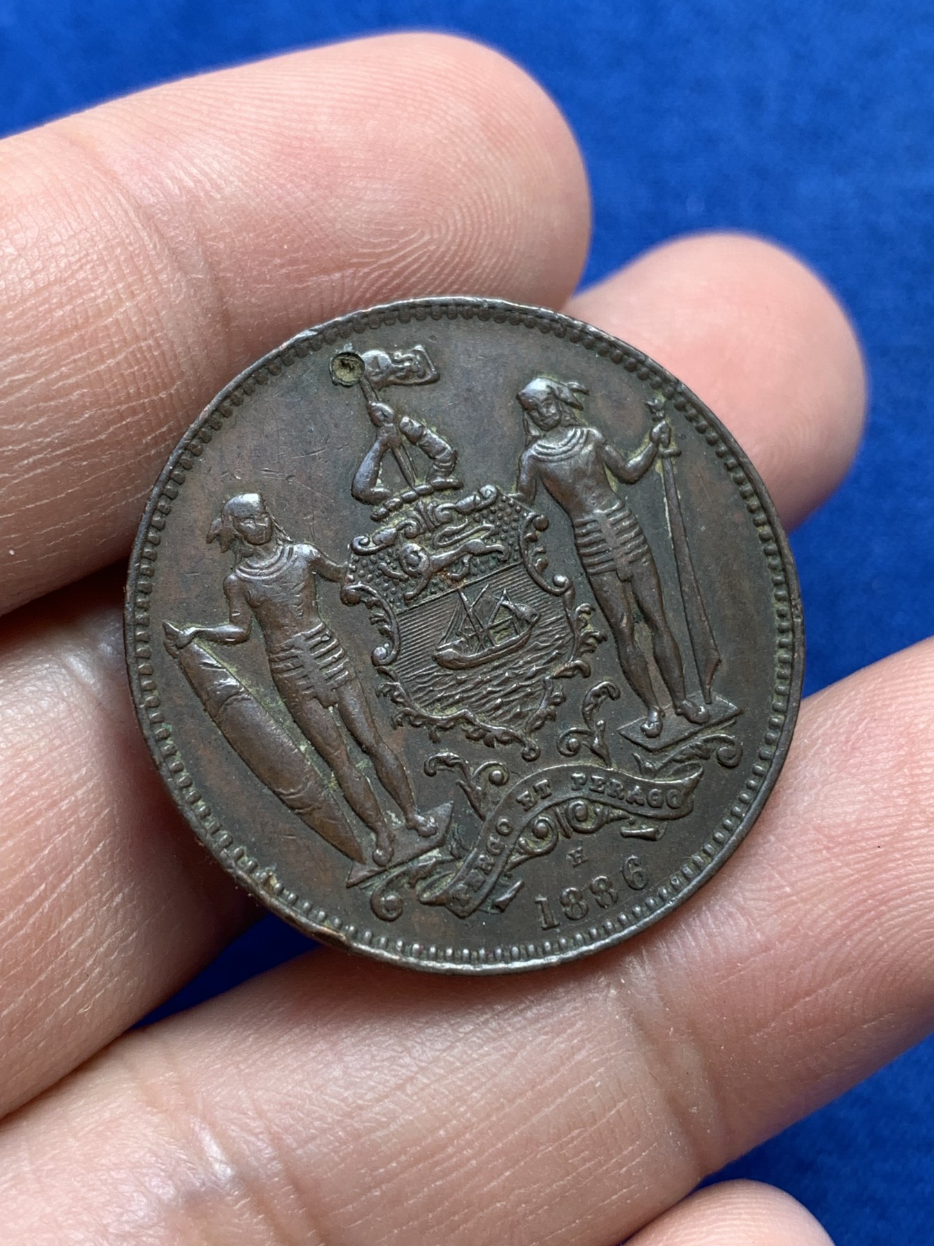 《竞宝斋》第215场-周日，周一 2场 (全场包邮) 英属北婆罗洲1886H喜敦版洋元一分