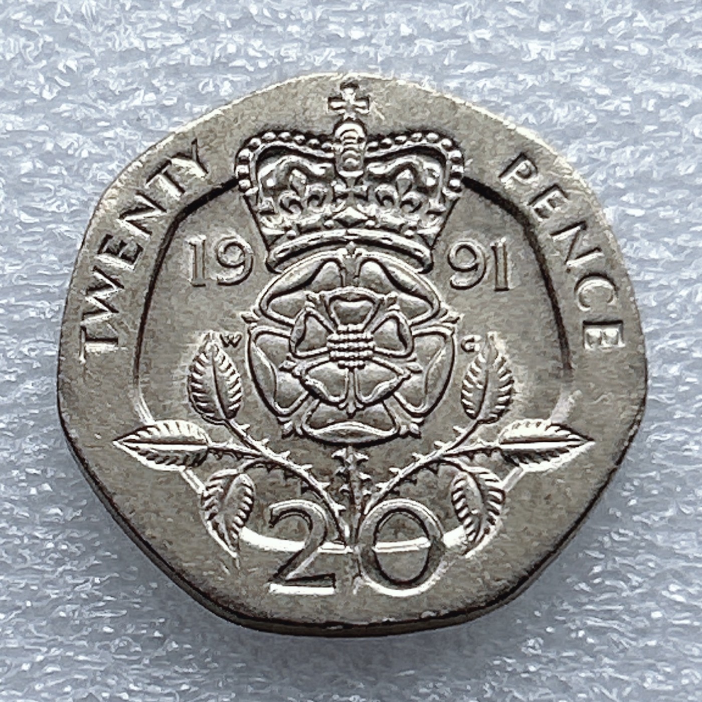 全场一元起拍 世界钱币散币专场 第37期 英国1991年20便士 多边异形 好品