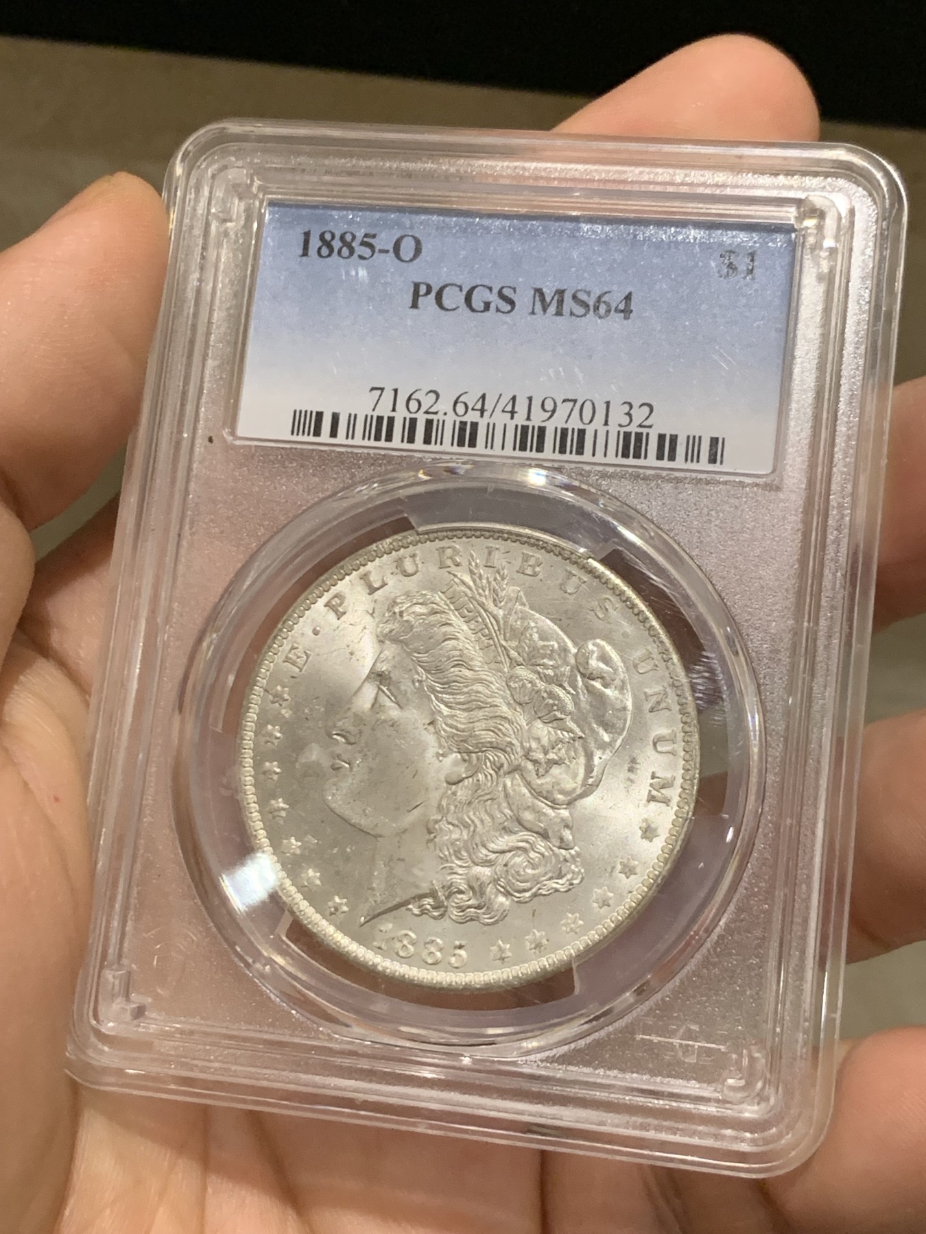 《竞宝斋》第215场-周日，周一 2场 (全场包邮) PCGS MS64 美国1885年O版摩根银元