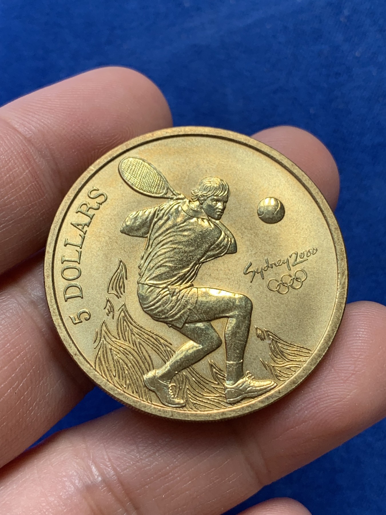 《竞宝斋》第215场-周日，周一 2场 (全场包邮) 澳大利亚 2000 悉尼奥运会  5奥元 纪念币
