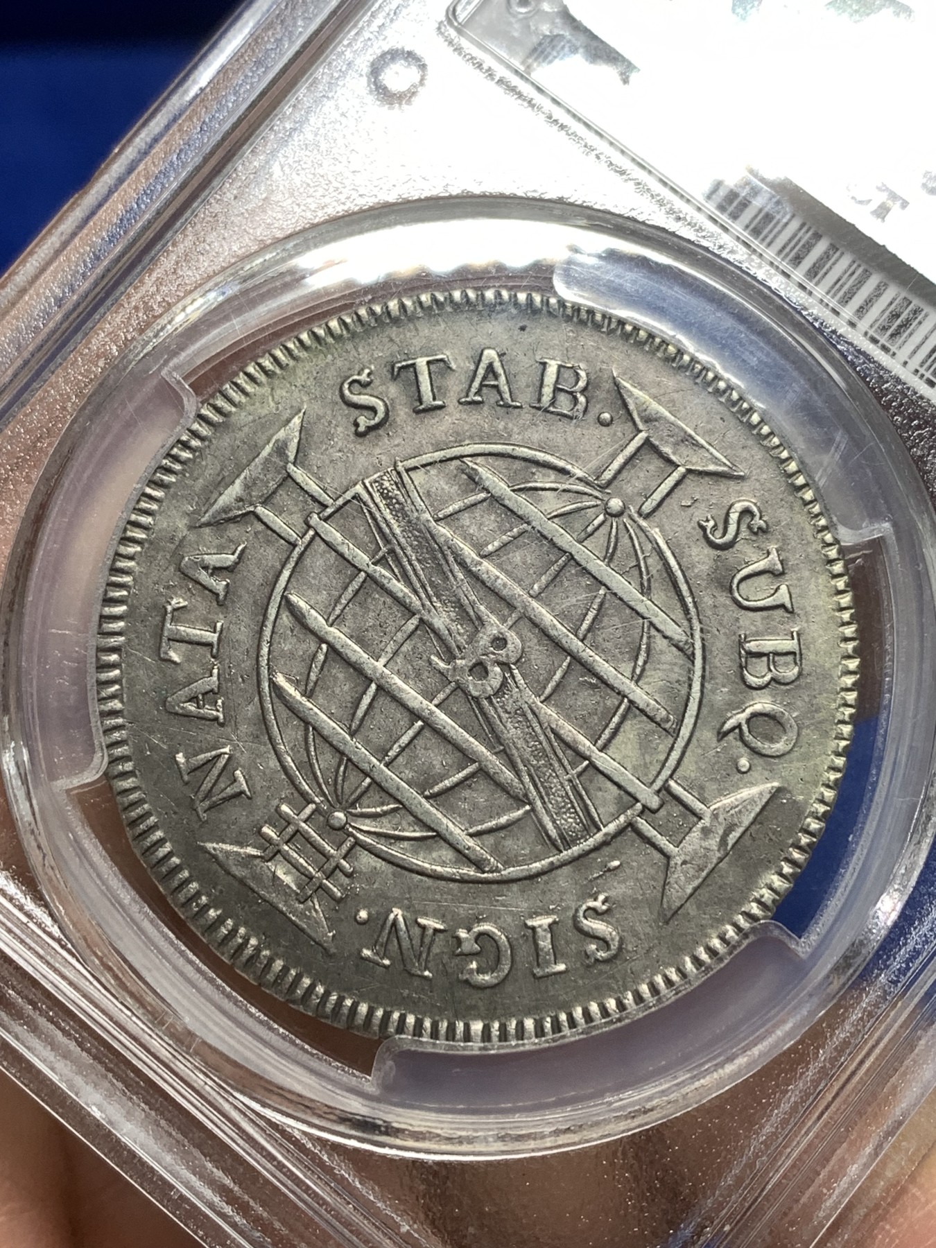 《竞宝斋》第215场-周日，周一 2场 (全场包邮) PCGS-XF40 1808/7年 葡属巴西640R骑字版 罕见 冠军分 PCGS官网就2枚。