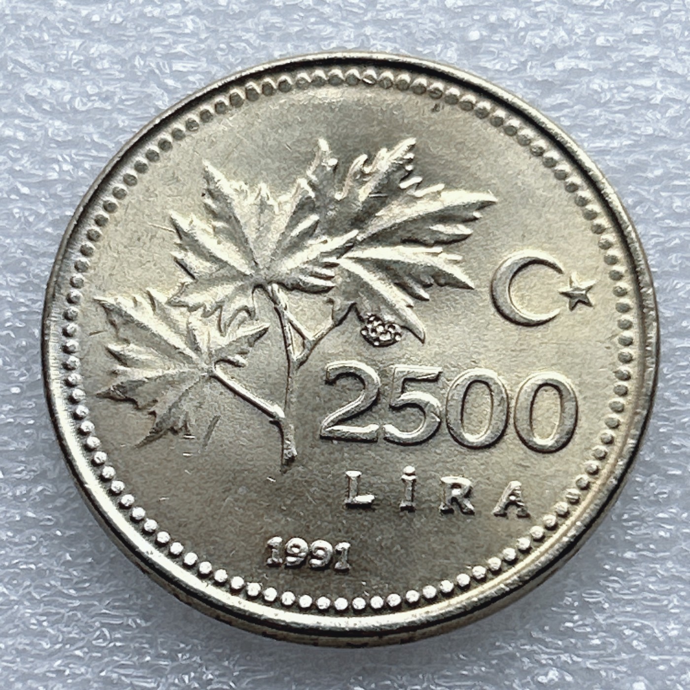 全场一元起拍 世界钱币散币专场 第37期 土耳其1991年2500里拉铜镍币 国父凯末尔 原光品