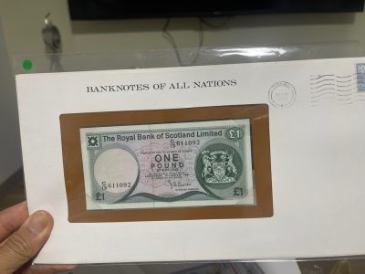 无47靓号全新UNC苏格兰皇家银行1981年1镑 老版纸币收藏 - 无47靓号全新UNC苏格兰皇家银行1981年1镑 老版纸币收藏