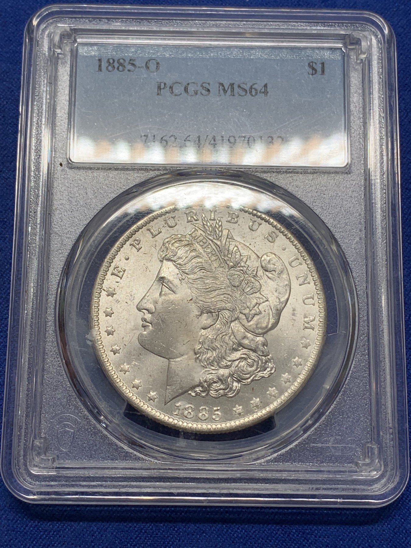《竞宝斋》第215场-周日，周一 2场 (全场包邮) PCGS MS64 美国1885年O版摩根银元