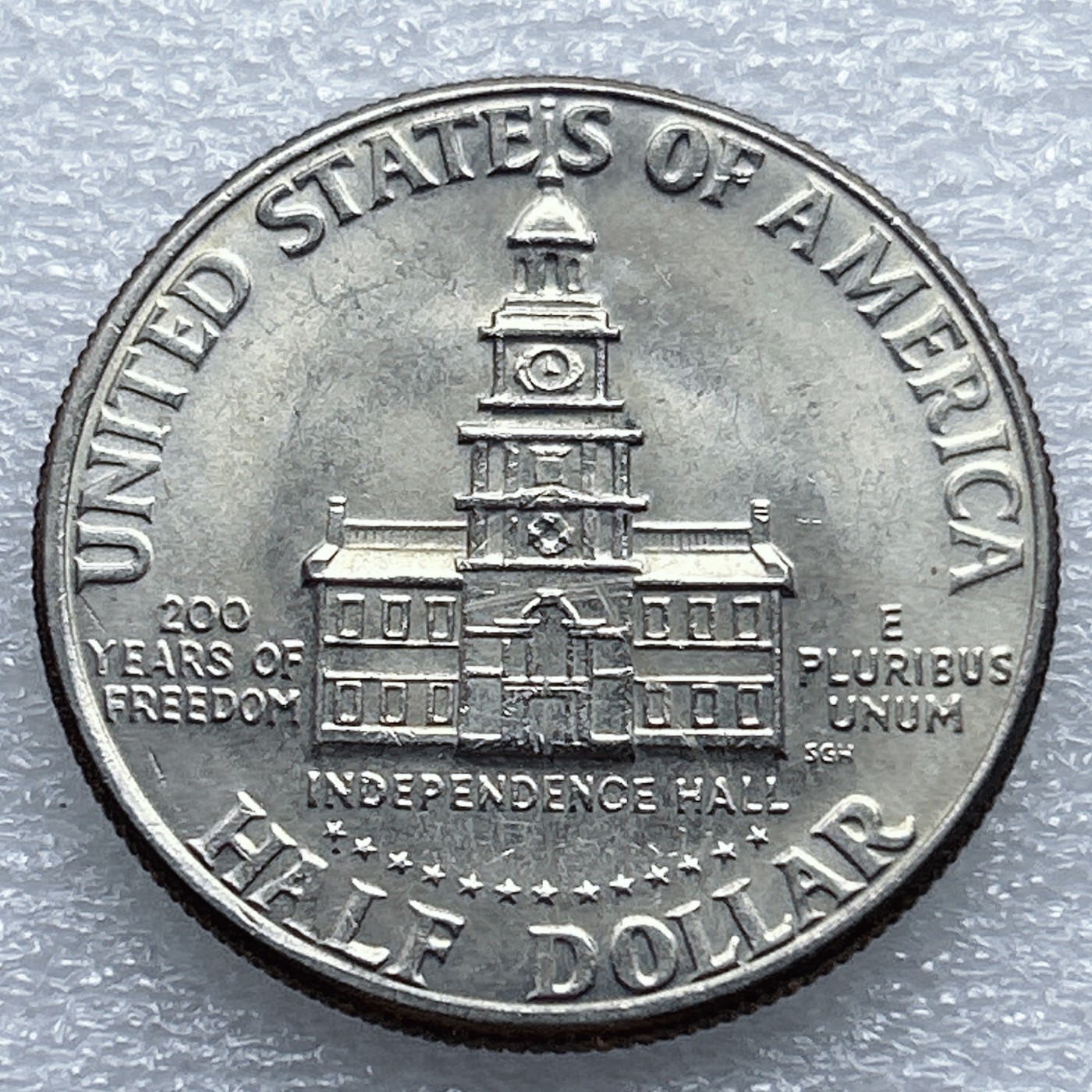 全场一元起拍 世界钱币散币专场 第37期 1976年美国50分纪念币 原光品