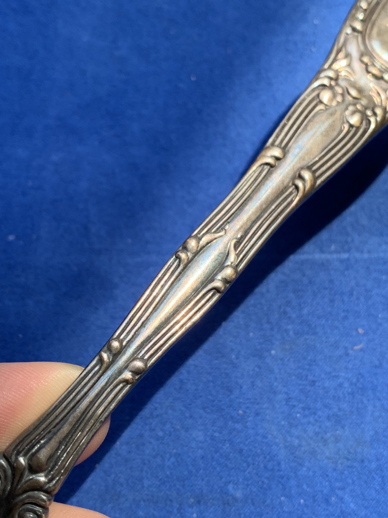 《竞宝斋》第215场-周日，周一 2场 (全场包邮) Tiffany蒂芙尼1889古董大勺 默认镀银 巨大规格21.8cm 94.6g