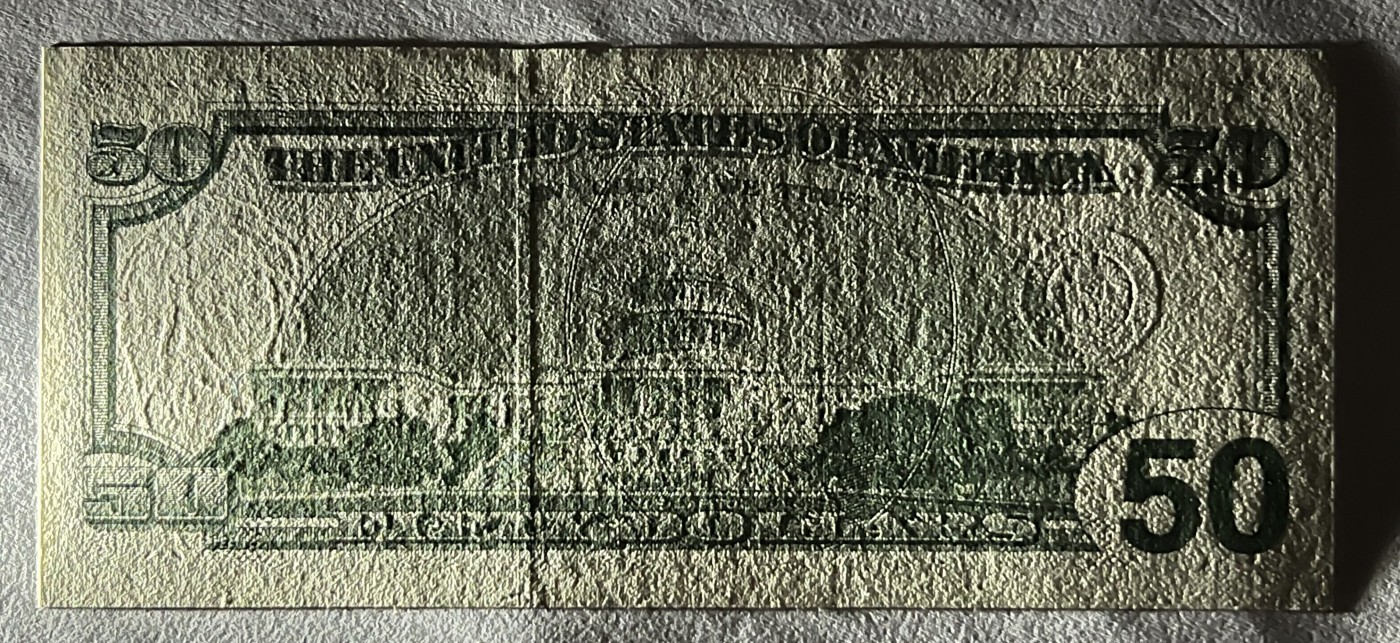Chase Auction 第26期 - - 外钞、民国钞和人民币混合场！（临时有事，改到22号） 2001版 50美元 大头版 首都Washington老印钞厂印刷