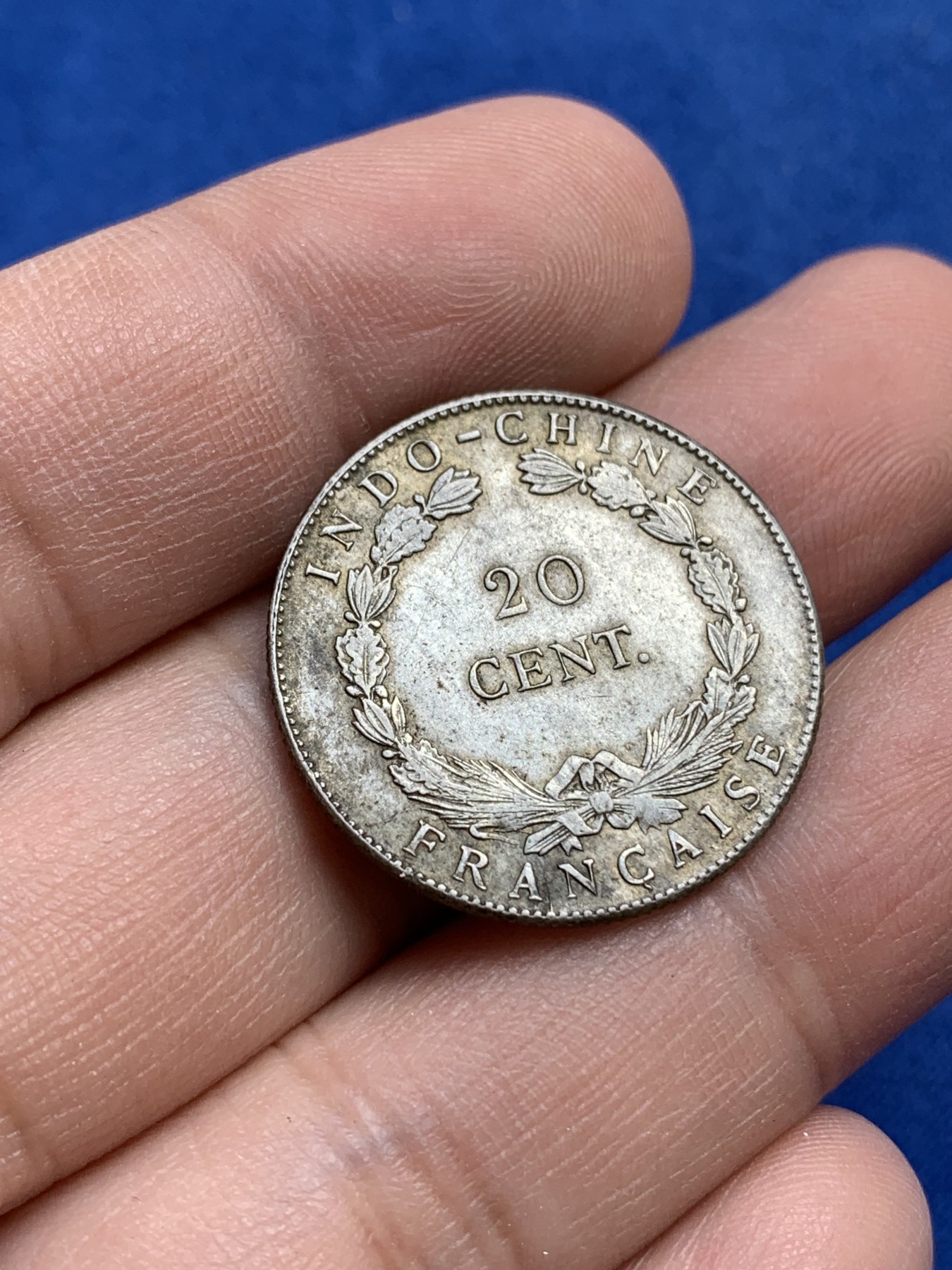 《竞宝斋》第215场-周日，周一 2场 (全场包邮) 法属印支1920年坐洋20分银币