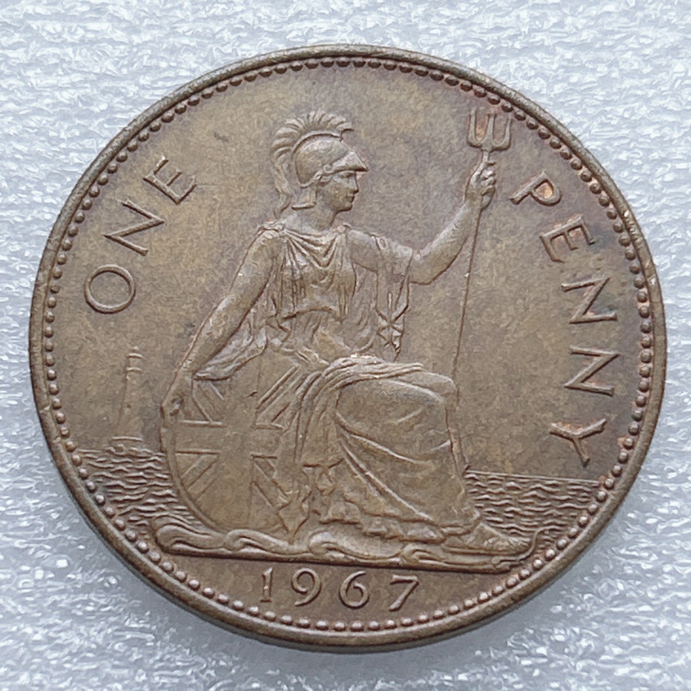 全场一元起拍 世界钱币散币专场 第37期 英国1967年大一便士  好品