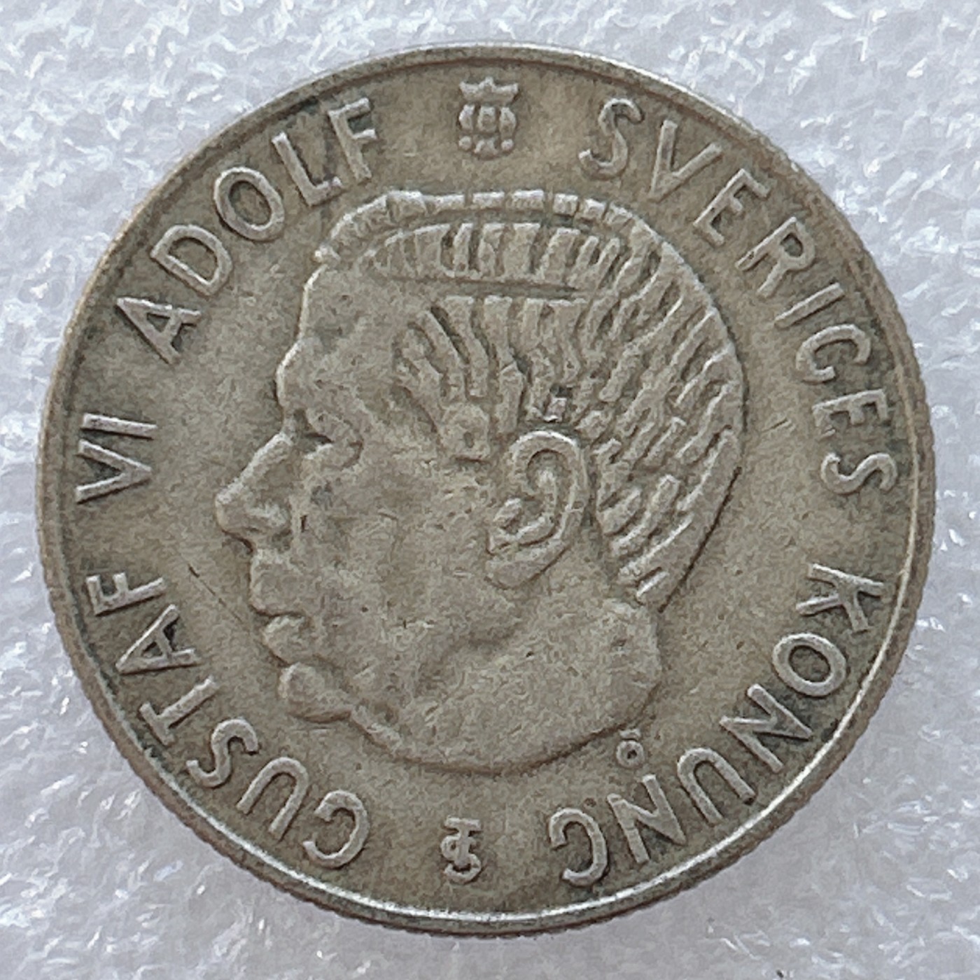 全场一元起拍 世界钱币散币专场 第37期 1953年瑞典1克朗银币 7g