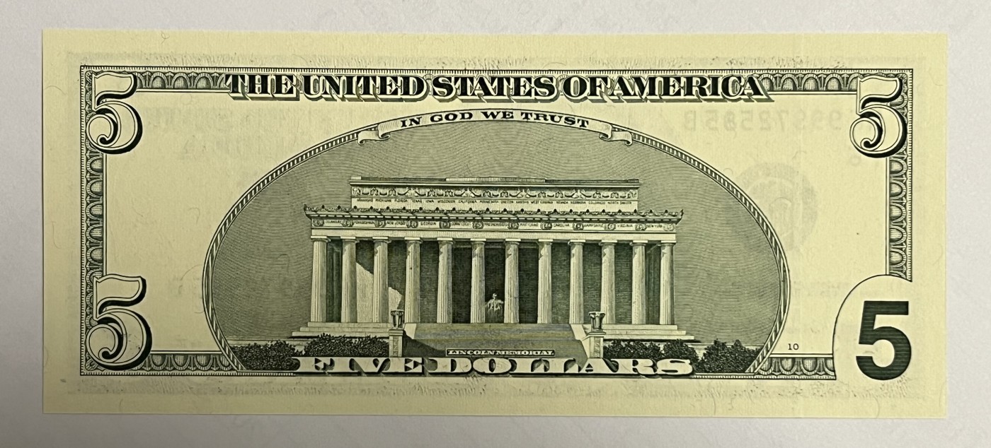 Chase Auction 第26期 - - 外钞、民国钞和人民币混合场！（临时有事，改到22号） 2006版 5美元 大头版 号码无4 德克萨斯州Fort Worth新印钞厂印刷