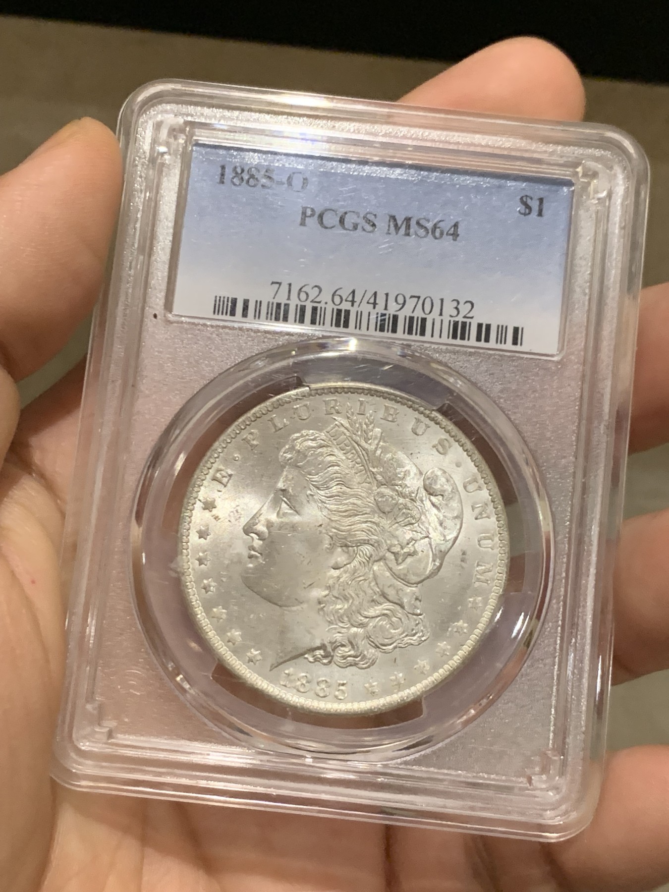 《竞宝斋》第215场-周日，周一 2场 (全场包邮) PCGS MS64 美国1885年O版摩根银元