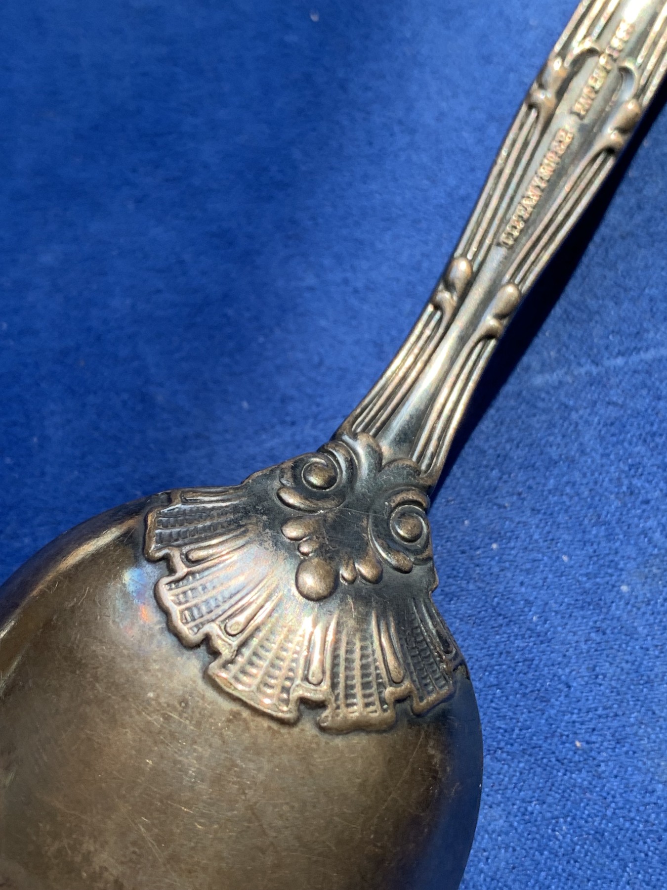 《竞宝斋》第215场-周日，周一 2场 (全场包邮) Tiffany蒂芙尼1889古董大勺 默认镀银 巨大规格21.8cm 94.6g