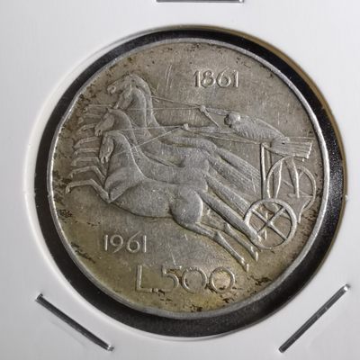 沼泽如烟--第168场双十一收件慢望理解 - 意大利1961年500里拉银币