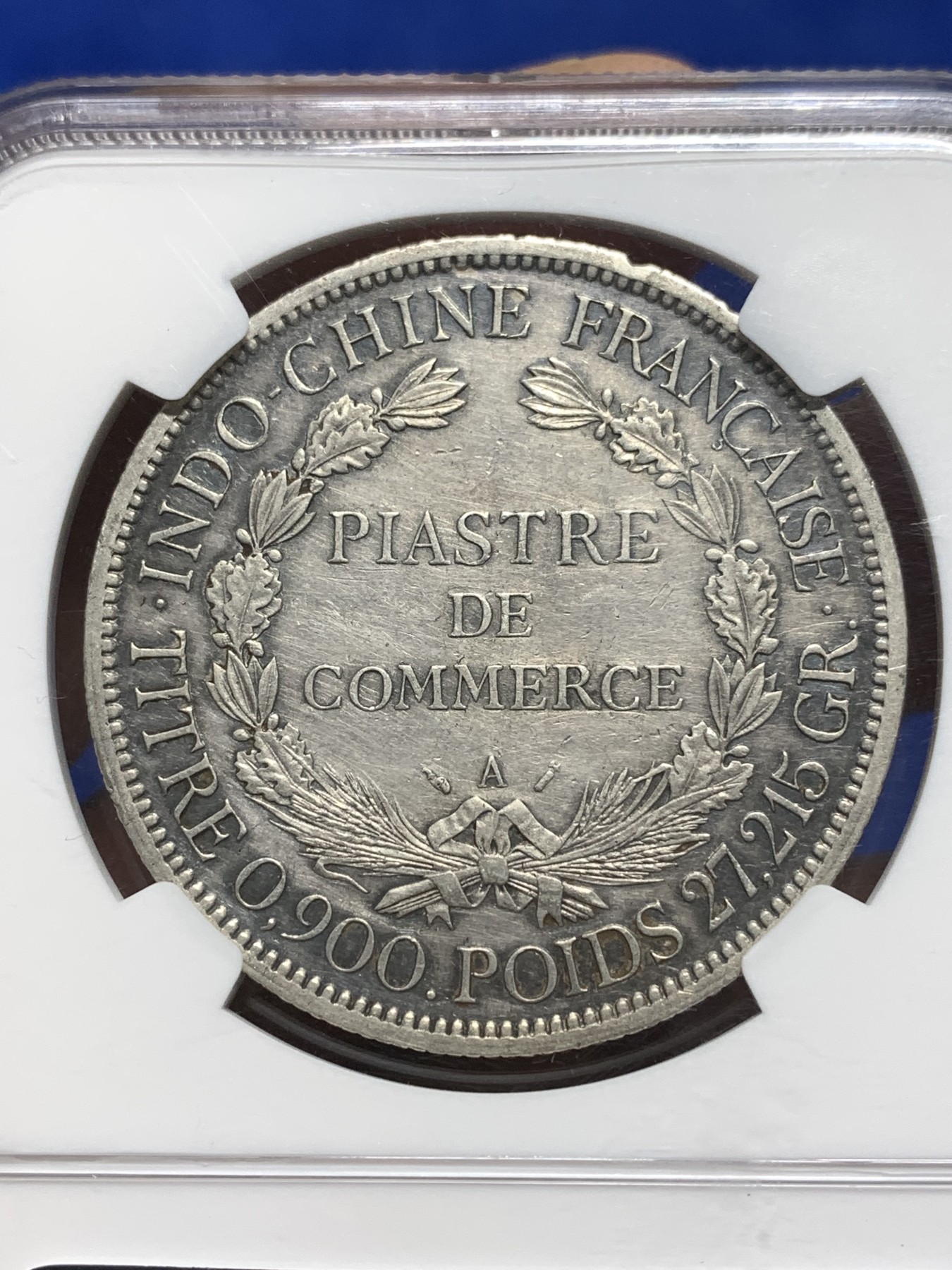 《竞宝斋》第215场-周日，周一 2场 (全场包邮) NGC-AUD 法属印支1888A坐洋银币 AU品质 状态不错