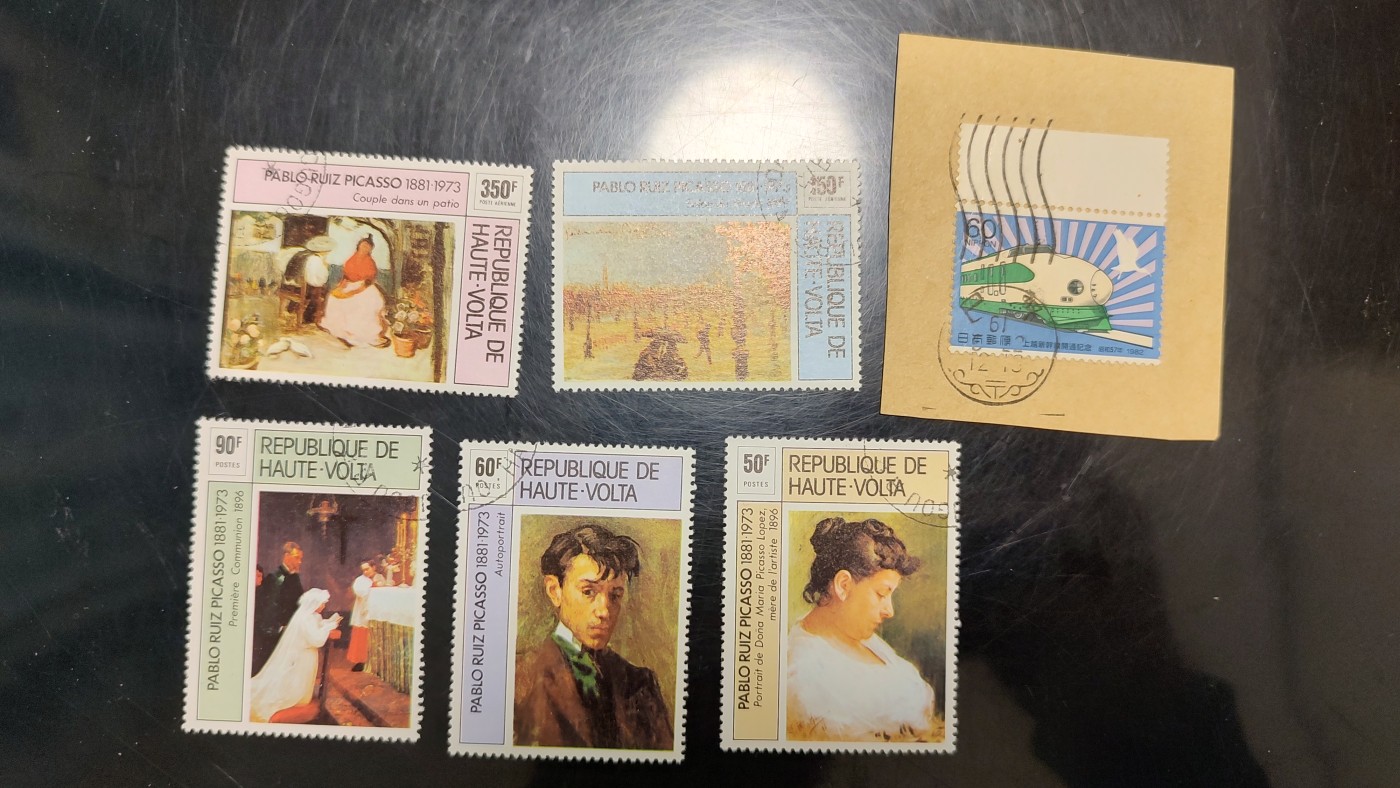 一月邮币社第八期拍卖国际邮票专场 上沃尔特毕加索画作套票信销等