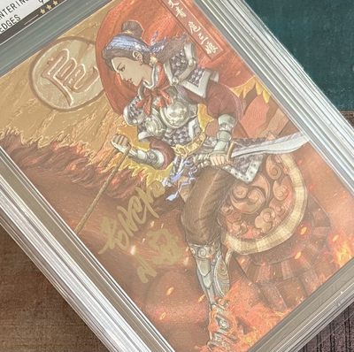 【北京钱博会拍卖周】小花瓣原创文创精品专场拍卖【第2期】 【小花瓣】药香系列 特卡 扈三娘 展会亲签版 双签 保粹评级9分 签名分10