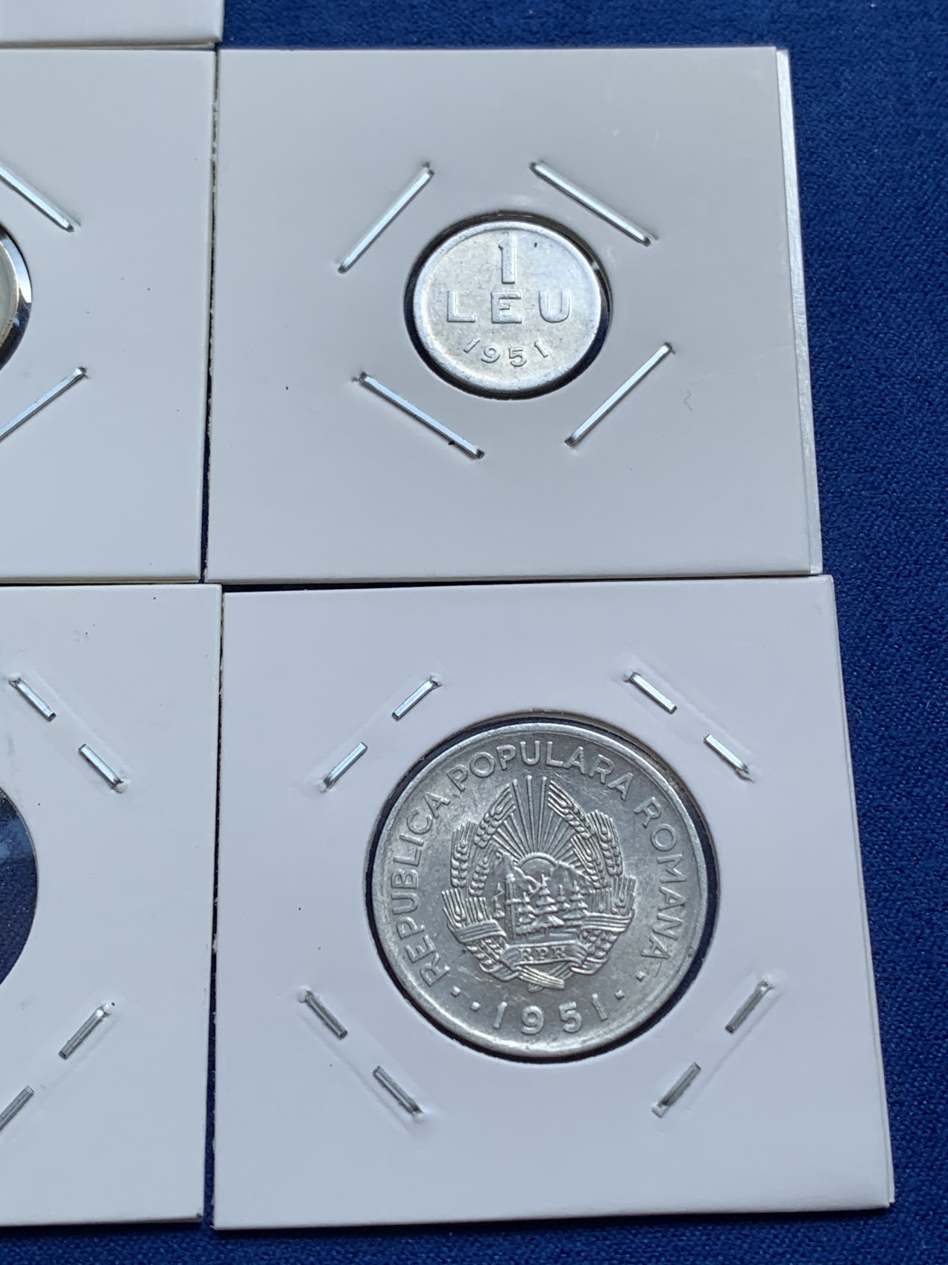 《竞宝斋》第215场-周日，周一 2场 (全场包邮) 7枚一组 罗马尼亚人民共和国早期裸币