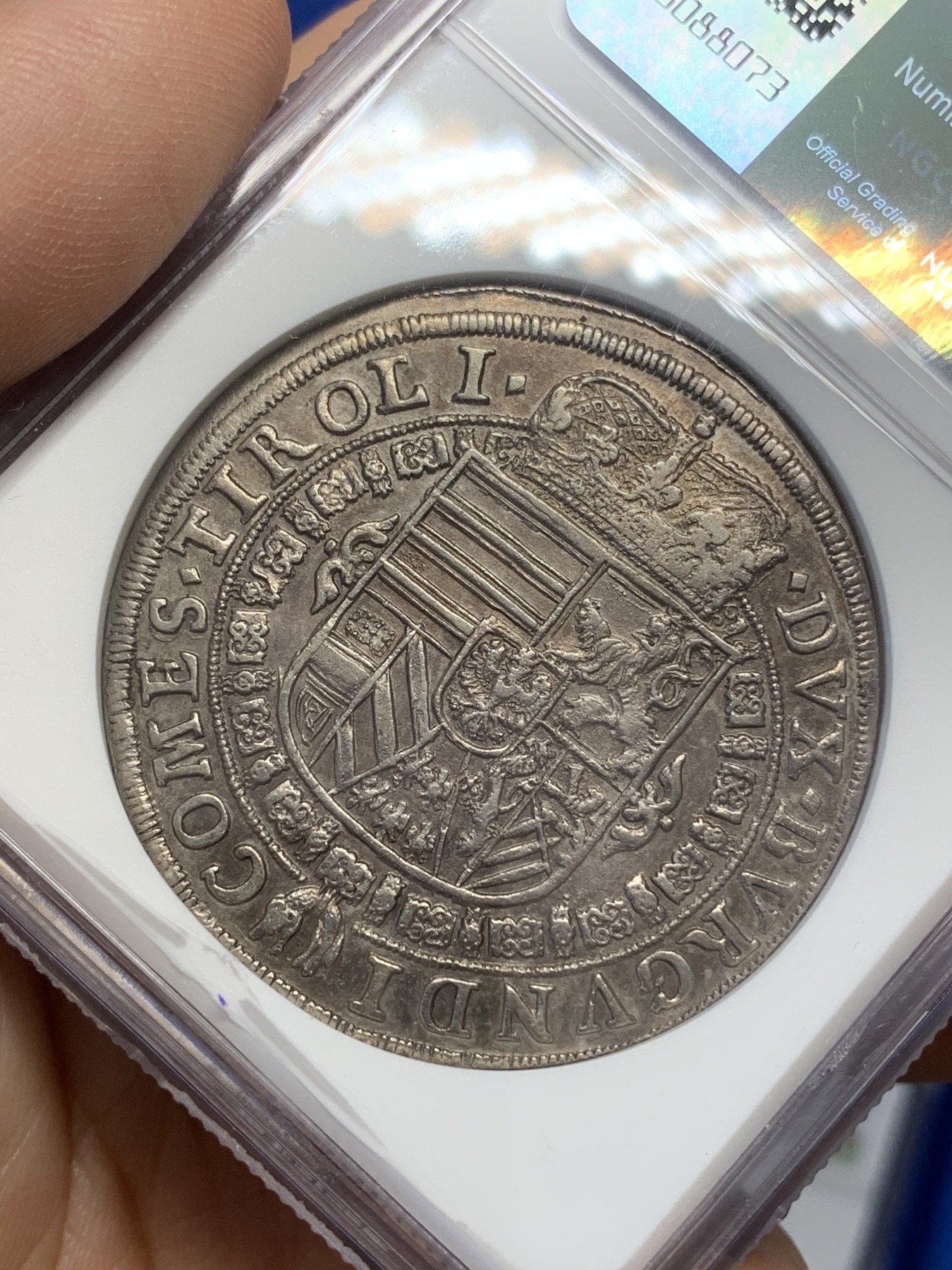 《竞宝斋》第215场-周日，周一 2场 (全场包邮) NGC-AUD 神圣罗马帝国 1632年 1泰勒大银币 霍尔造币厂 状态舒服